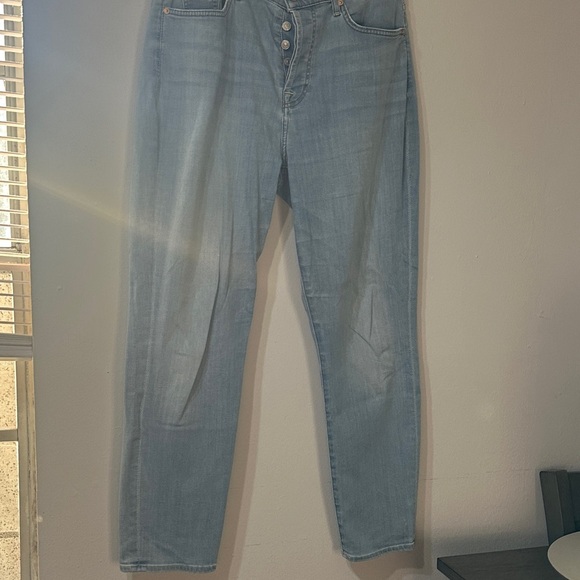 7 For All Mankind Sky Blue Slim Jeans - Picture 6 of 7